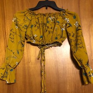 Floral Crop Top-No Name